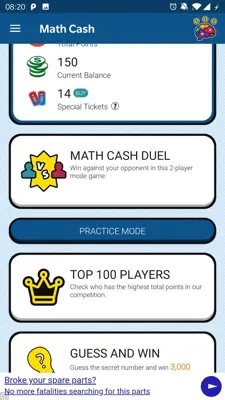 Math Cash android App screenshot 1